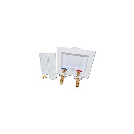 Oatey Oatey Quadtro 38300 Washing Machine Outlet Box, Polystyrene, White 38300